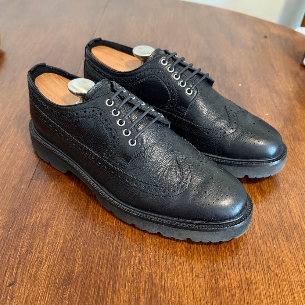 Cole Haan Black Leather Oxfords